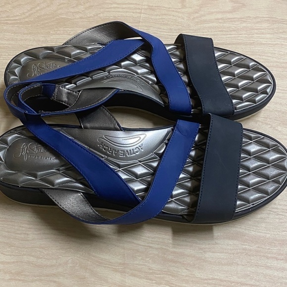 Life Stride Progress Blue Sandals Women Size 11 Active Arch - Picture 2 of 6